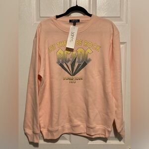 NWT AC/DC world tour sweatshirt. Pink